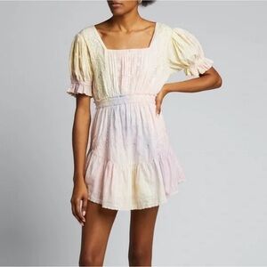 LoveShackFancy Tomasima mini dress size L pre owned faded tie dye